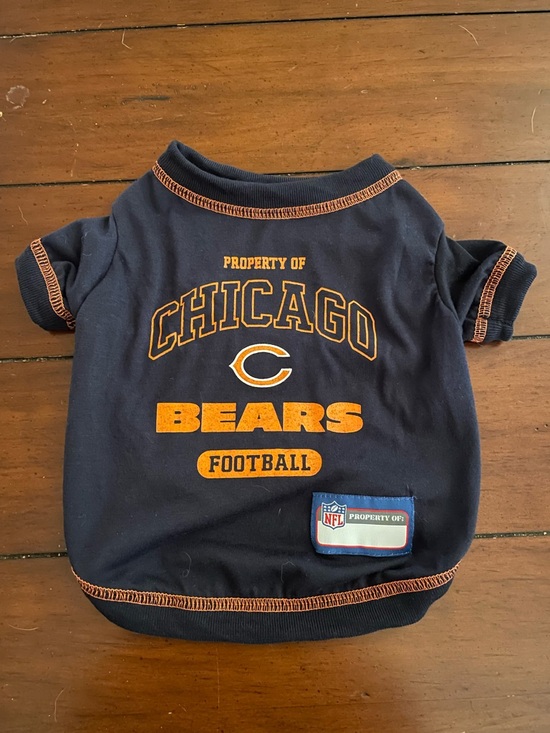 Pets First Other - Chicago Bears Navy Blue & Orange Dog Tee Sz Small